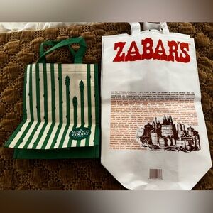 Green and White Tote Bag